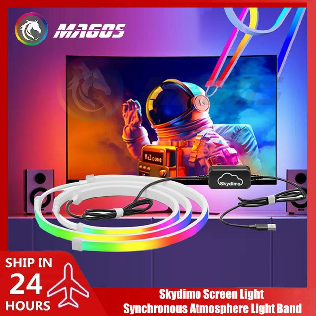 Skydimo RGB Monitor Ambilight LED Streifen für PC und E-Sport mit USB-Anschluss und Software-Steuerung, Multicolour - Bild 1
