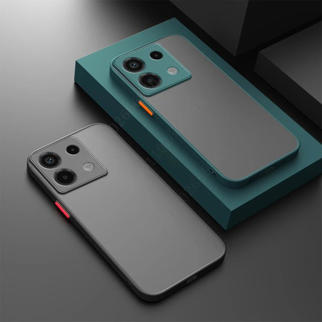 Matte Armor Handyhülle für Xiaomi Redmi Note 13 Pro Plus 5G und Redmi Note 13 Pro 4G, stoßfestes Silikon mit harter PC-Rückseite, Schwarz - Bild 1