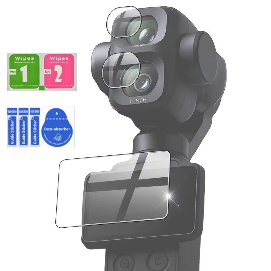 DJI Osmo Pocket 4 Pro Displayschutz aus gehärtetem Glas mit 9H Härtegrad, transparent, kratzfest und anti-fingerabdruck - Bild 7