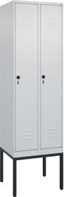 C+P Spind Classic PLUS Spind mit 2 Abteilen, Gestell aus Stahl, Lichtgrau und Schwarzgrau, H x B x T: 212 x 60 x 50 cm - Bild 1