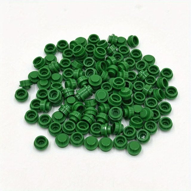 Yiran toy Bausteine 1x1 Runde Platte Pixel Art, grün, 100-teiliges Set, ab 6 Jahren - Bild 1