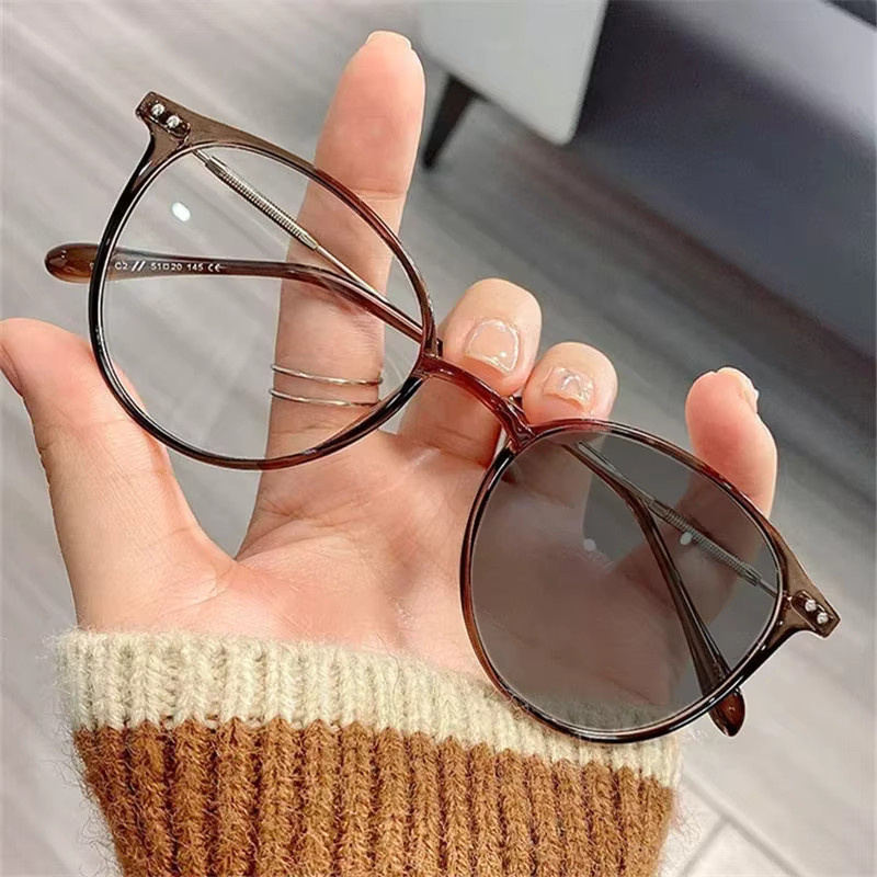 ERIKOLE Korrektionsbrille, Runde Rahmen, Vollrand, Braun, Damen - Bild 2