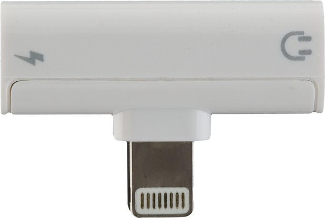 PETER JÄCKEL Dual Adapter mit Lightning und 3,5mm Klinkenanschluss in Weiß - Bild 1