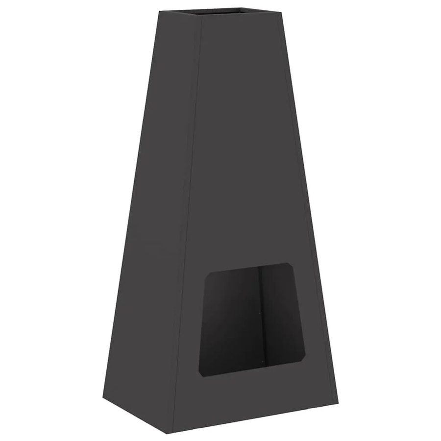 vidaXL Chiminea Feuerstelle aus Stahl in Schwarz, B: 50 cm, T: 35 cm, H: 100 cm - Bild 2