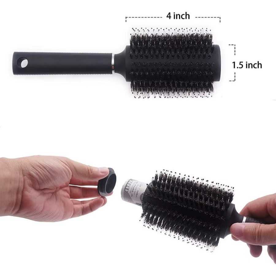 Runde Plastik-Lockenbürste mit Aufbewahrungsbox, Unisex - Bild 4