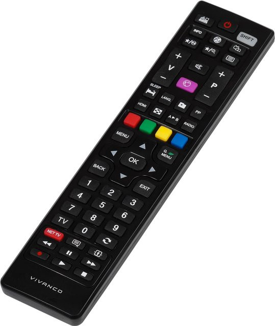 Vivanco Ersatz-Fernbedienung für Telefunken, Vestel und weitere Modelle in Schwarz - Bild 1
