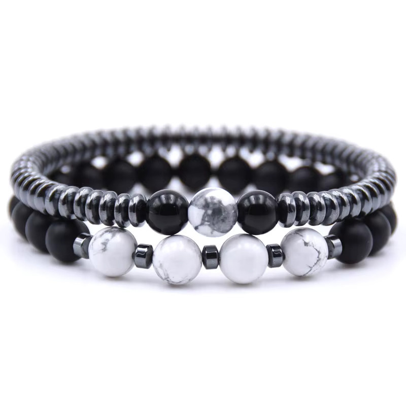Noter Armband, Hämatit, Schwarz, Herren - Bild 2