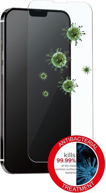 eSTUFF Titan Shield Antibakterieller Glas-Displayschutz für Apple iPhone 13 mini, Transparent - Bild 1