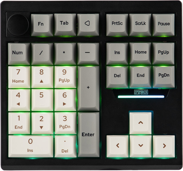 EPOMAKER TH33 Mechanisches Numpad mit 30 % Layout, QMK/VIA, Hot-Swap, Bluetooth, 2,4 G und Kabelverbindung, RGB-Hintergrundbeleuchtung, Schwarz/Grau - Bild 1