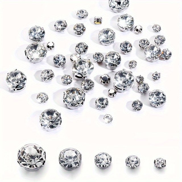 DUCRYSTAL Ohrring-Klauenperlen, silbrig, 3–10 mm, Unisex - Bild 1