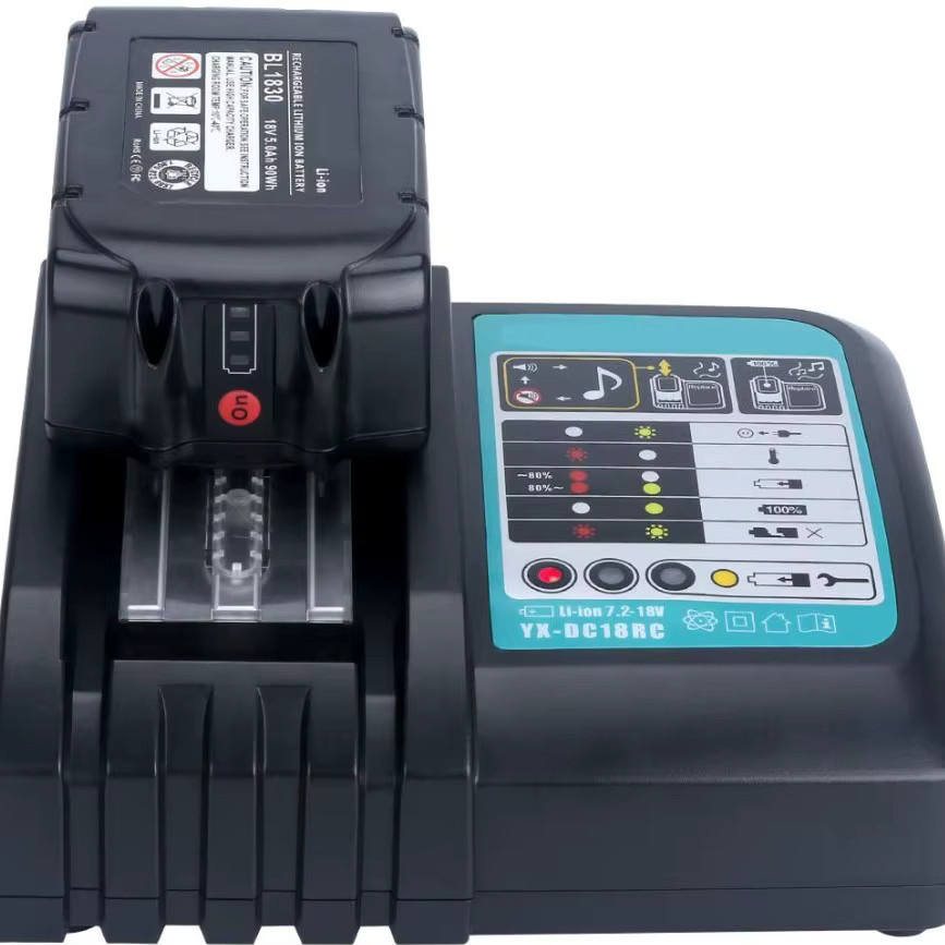 Makita Ersatzladegerät DC18RC in Schwarz für 14,4V-18V Lithium-Akkus der BL18-Serie - Bild 3