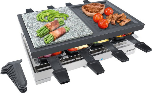 Steba Raclettegrill RC 88 in Edelstahl und Schwarz