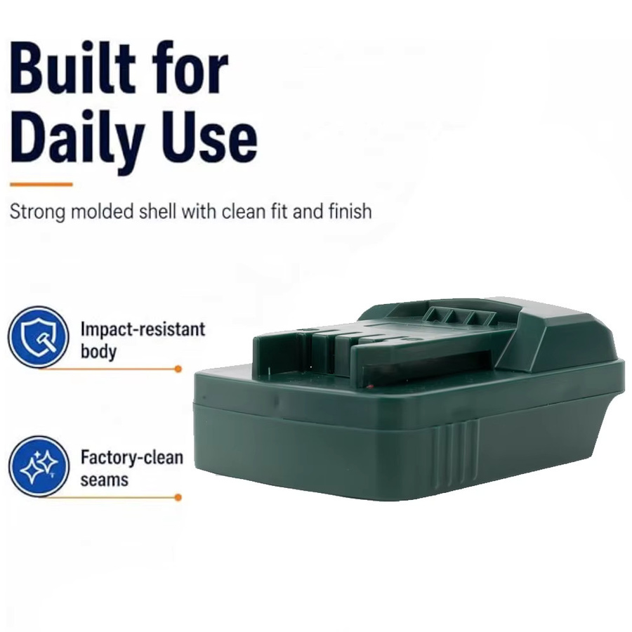 Elektrischer Batterieadapter-Konverter für Makita 18V BL1840 Lithium-Akkus und Parkside X20V Akku-Elektrowerkzeuge in Grün - Bild 2
