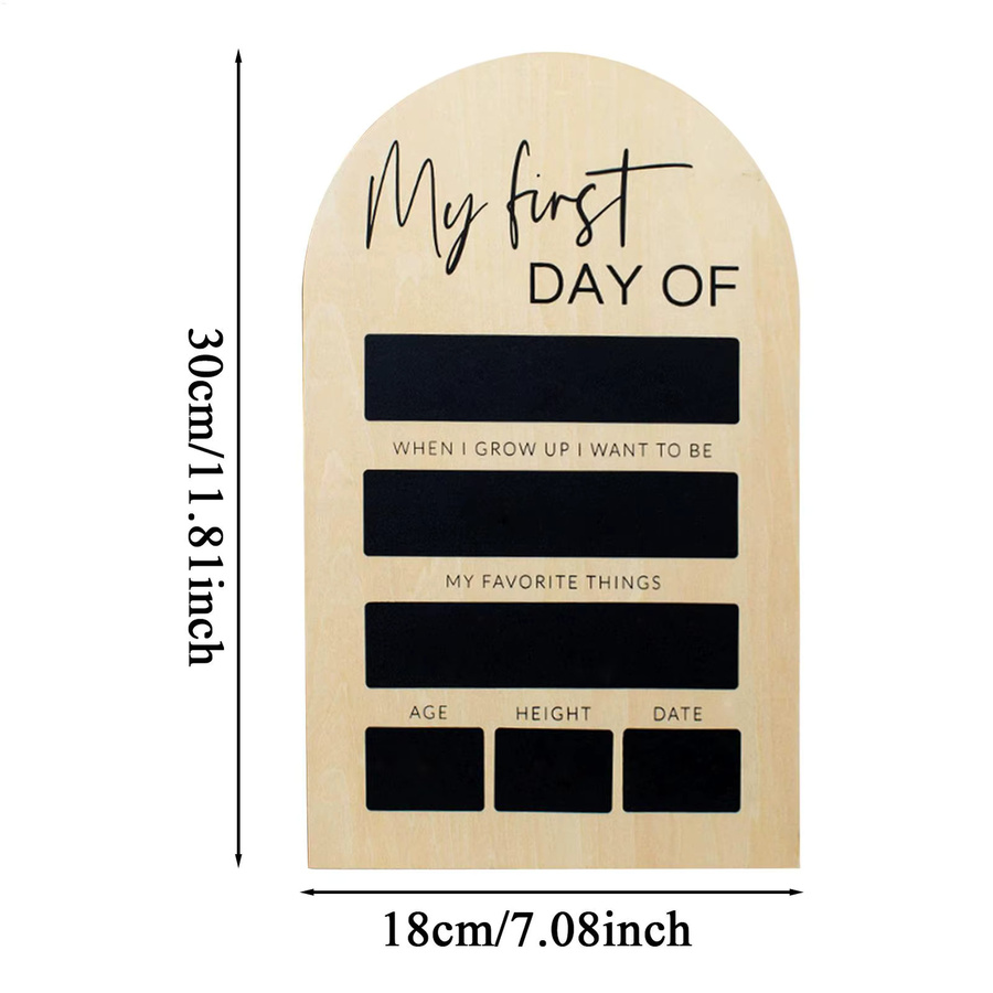 Tragbares Schultafel-Schild für den ersten Schultag aus Holz, B/H: 30 x 18 cm - Bild 6