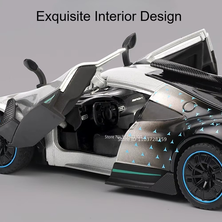 ONE Racing Supercar Modell Spielzeug, 1:32, Sportwagen, Metall, mit Licht und Sound - Bild 3