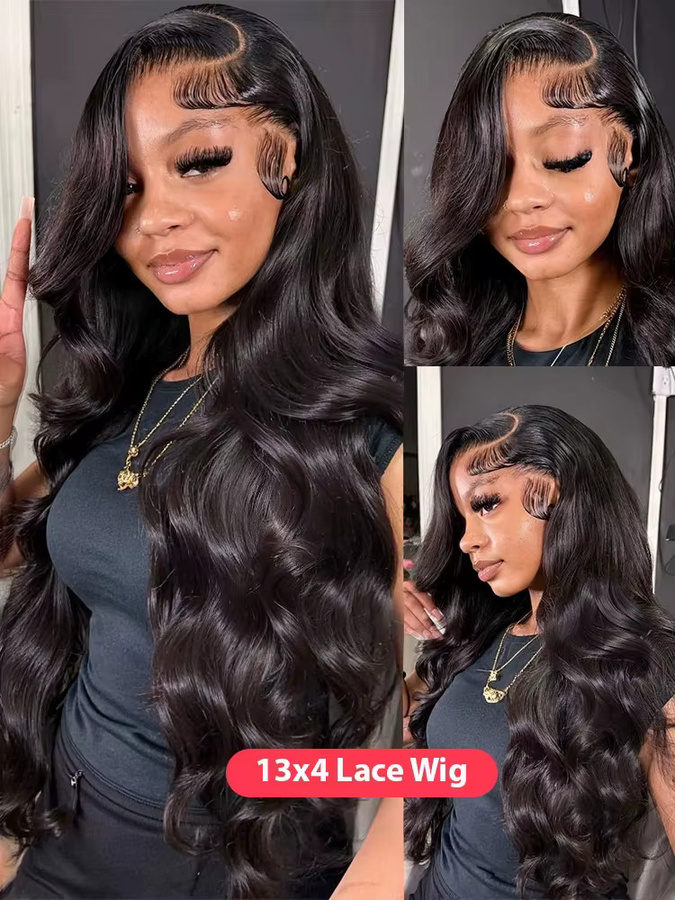 UVEOUS HD Lace Frontal Perücke, Wasserwelle, 200 Dichte - Bild 2