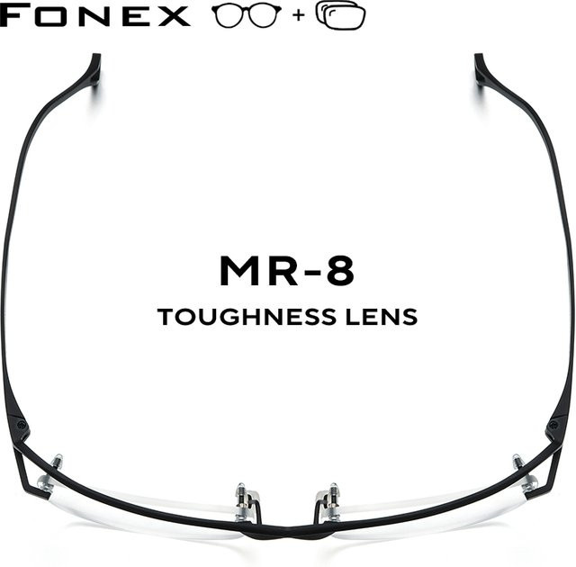 FONEX 5756 Korrektionsbrille, Halbrand, Quadratisch, Titan, Herren - Bild 1