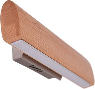 Näve LED Wandleuchte Rondo in Braun aus Eiche, B/H/L: 7 x 150 x 35 cm - Bild 2
