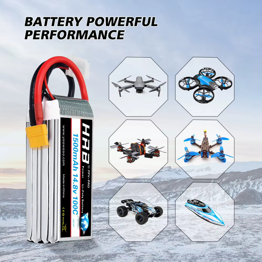 HRB Li-Ion Akku 1500mAh mit XT60 Anschluss für RC Flugzeuge, Helikopter, Autos und Boote - Bild 4