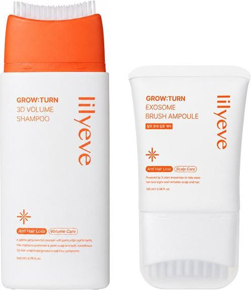 lilyeve Growturn Shampoo und Bürsten-Ampulle mit Exosomen und Peptiden, 200 ml + 100 ml - Bild 1