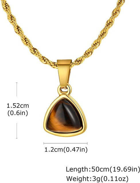 Lucky Star Jewelry Halskette, Naturstein, Anhänger, 60cm, Herren - Bild 1
