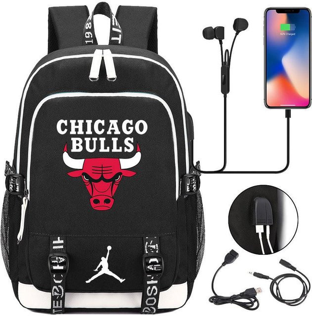 3-teiliges Schulrucksack-Set für Schüler in Schwarz aus Oxford-Stoff mit Federmäppchen und Schultergurt - Bild 1