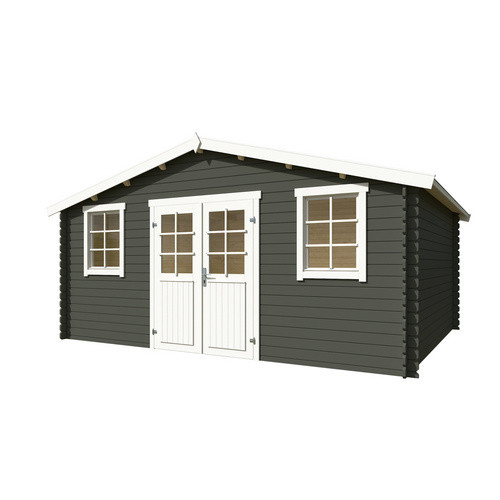 Lasita Gartenhaus Udo in Grau-Grün mit Außenmaßen B/T/H: 522,4 x 400 x 256,5 cm - Bild 3