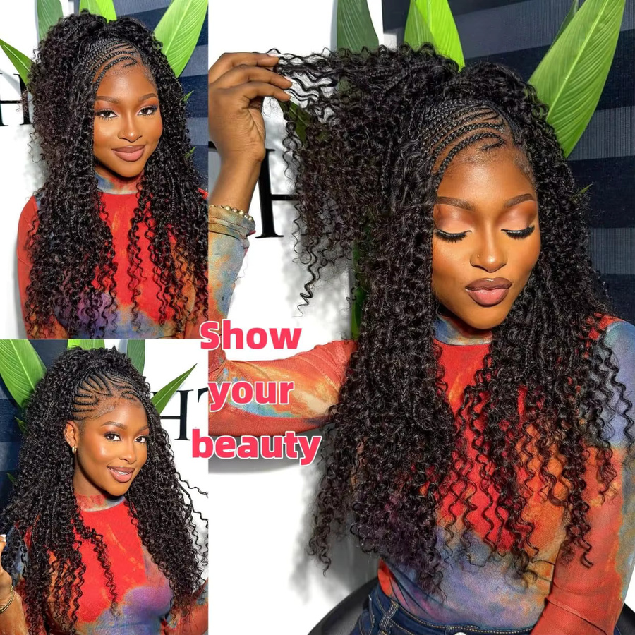 SISTER HAIR Häkelhaarverlängerungen Echthaar, lockig, 100 g - Bild 5