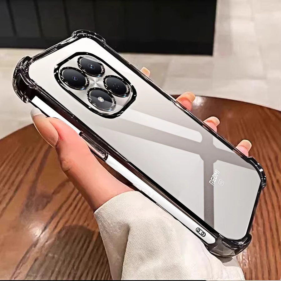 Xiaomi Handyhülle für Redmi Note 15 Pro Max Plus und Note 14 Pro+ in Schwarz und Transparent mit Kameraschutz aus weichem TPU für 4G und 5G - Bild 5
