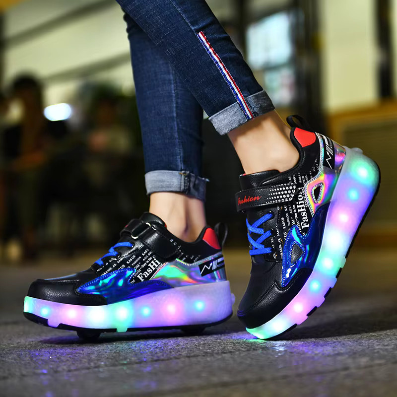 iFareem Kinder-Rollschuhe, mit LED, zwei Rädern, Outdoor-Sportschuhe - Bild 2