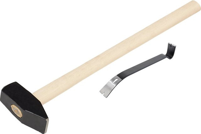 LUX-TOOLS Hammer-Set aus geschmiedetem Stahl mit Holzgriff in Schwarz, Gewicht: 5 kg, Länge: 38 cm - Bild 1