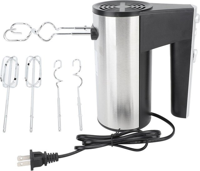 CosyHome Elektrischer Handmixer mit 500W und 5 Geschwindigkeiten inklusive Turboboost aus Edelstahl in Weiß und Silber - Bild 1