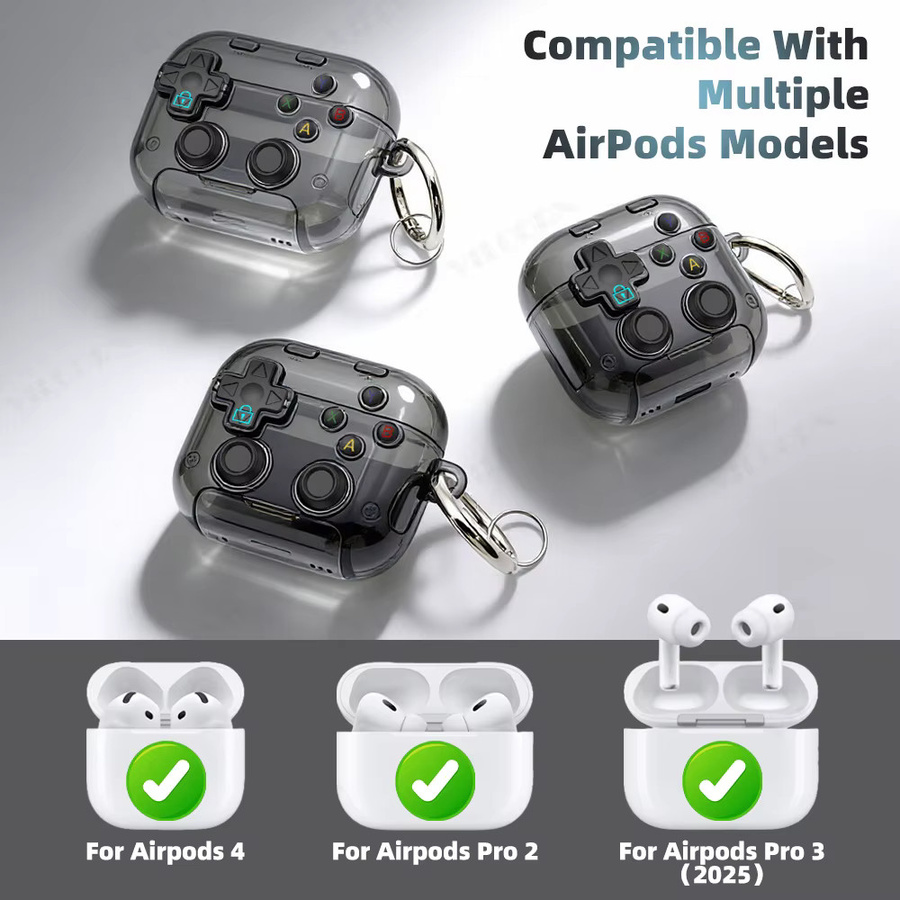 Transparente und weiche Schutzhülle für Apple AirPods 2 und AirPods 3 mit Ständer in Pink und Transparent - Bild 2