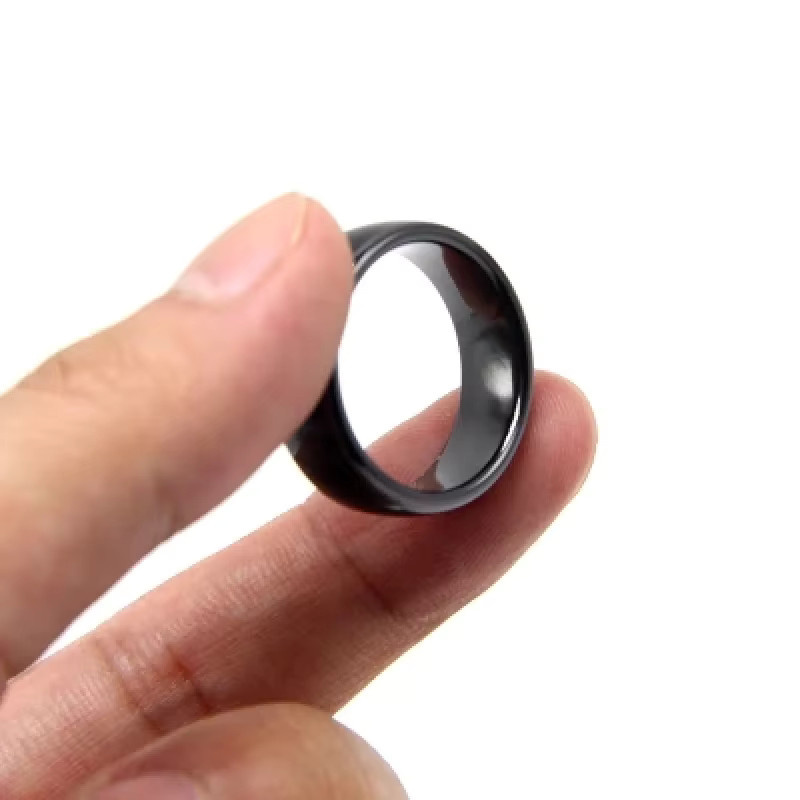 Anruhoo RFID Smart Chip Ring in Schwarz, wiederbeschreibbarer NFC CUID Tag 13,56 MHz und 125 kHz T5577 für IC ID Klon und Geheimschlüssel, Unisex - Bild 2