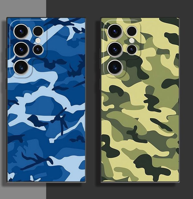 Camouflage Handyhülle für Samsung Galaxy S24 S25 S23 S22 S21 S20 Ultra und FE Modelle in Multicolour - Bild 1