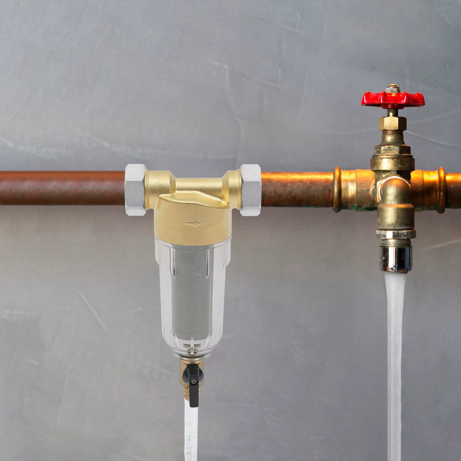 Wasserrohr-Vorfilter Ganzhausfilter 660 GPH Hochdurchfluss für Hauswasserfiltersysteme transparent - Bild 1