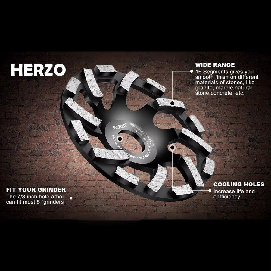 HERZO HSO5.OE Diamant-Schleifscheibe in Schwarz, Durchmesser: 125 mm - Bild 4