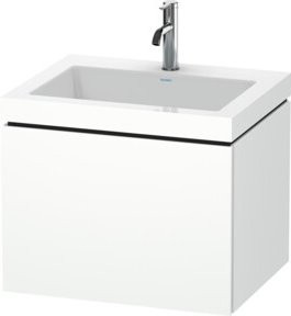 Duravit Waschtischunterschrank L-Cube c-bonded, Weiß matt, wandhängend, B: 60 cm, T: 48 cm, H: 50 cm - Bild 1