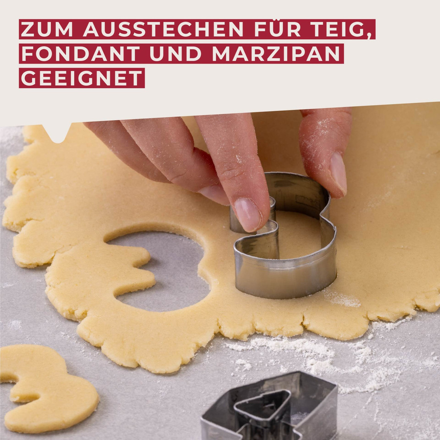 Fackelmann Zahlen-Ausstecher Nr. 3 aus Edelstahl in Silber, spülmaschinenfest - Bild 3