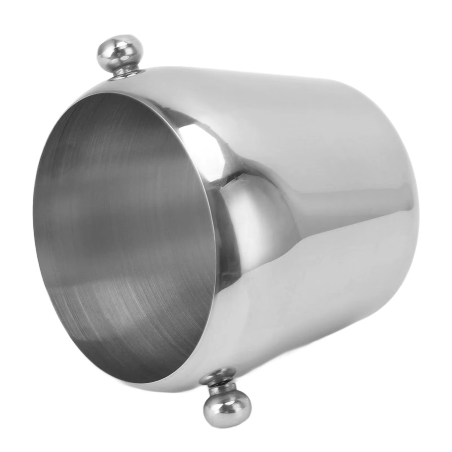 Qiilu Eiskübel aus Edelstahl in Silber als Champagner-Eiskübel und Weinkühleimer mit glattem Griff - Bild 3