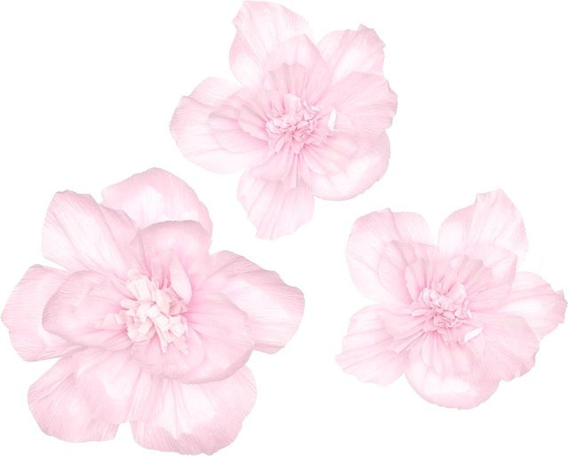 Rico Design Krepppapier mit Blüten in Rosa für Hochzeiten, Geburtstage und Babypartys - Bild 1