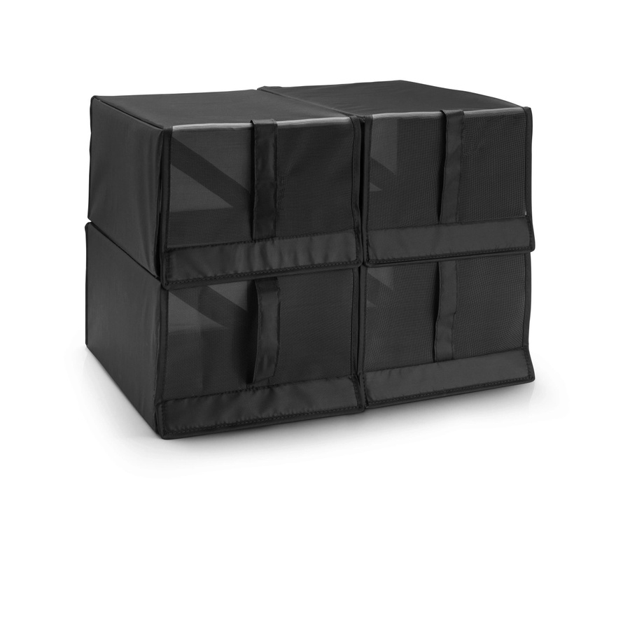 Mömax Schuhbox Unit in Grau und Schwarz, faltbare Stoffbox mit Deckel und Mesh-Einsatz, B/T/H: 33,0 x 21,5 x 15,7 cm - Bild 2