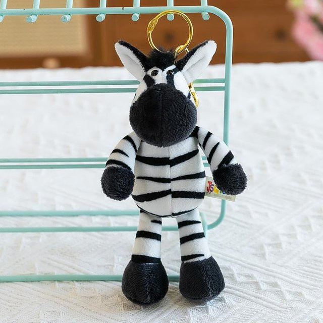 Waldtier Tiger Puppe Plüsch, Löwe Anhänger, Schildkrötenpuppe Schlüsselanhänger - Bild 1