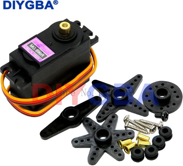 DNIGEF MG996R Digital Servo mit Metallgetriebe in Schwarz für RC-Modellautos, Hubschrauber und Futaba JR Modelle - Bild 1