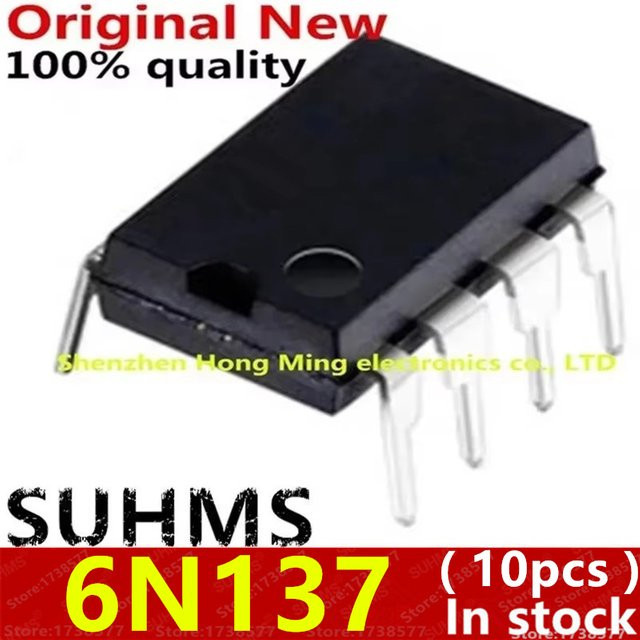 10 Stück EL6N137 6N137 DIP-8 Optokoppler in Schwarz von SUHMS - Bild 1