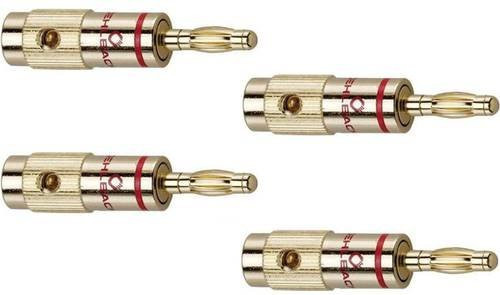 Oehlbach Banana B1 Bananenstecker gerade Gold 4er-Set für bis zu 10mm² - Bild 2
