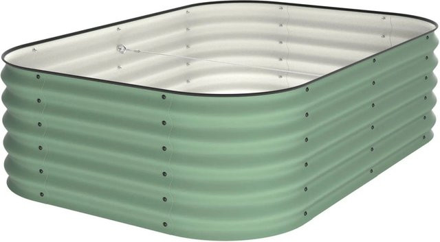 VidaAtHome.de ALVARE Gartenbeet aus Metall in Waldgrün und Schwarz, B/T/H: 108 x 155 x 43 cm - Bild 1