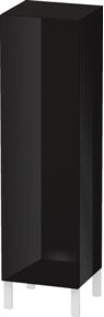 Duravit L-Cube individual Halbhochschrank Schwarz Hochglanz mit Glastür links, H x B x T: 132 x 36,6 x 50 cm - Bild 1
