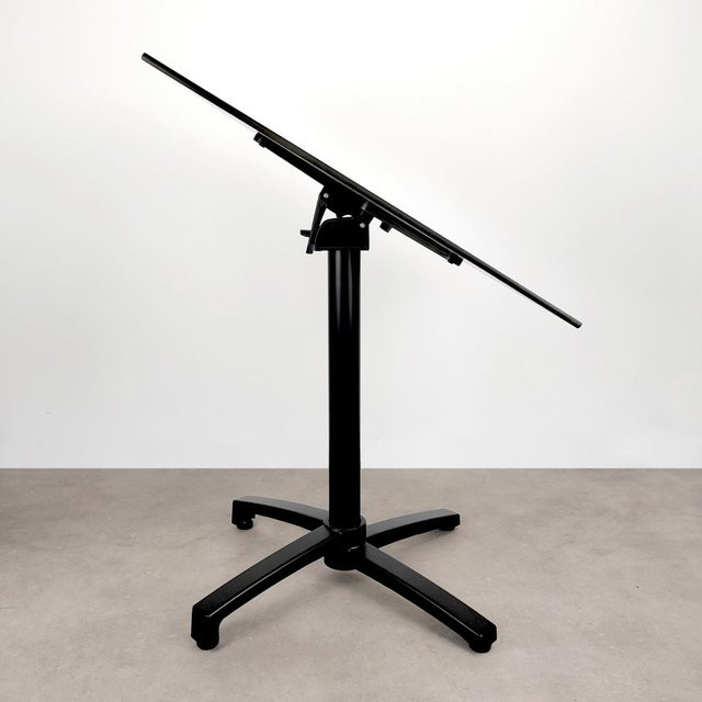 RestooTab Outdoor Klapptisch Diabolo mit Compact HPL Platte in Dunkelgrau und schwarzem Gestell, B/T/H: 70 x 70 x 73 cm - Bild 1