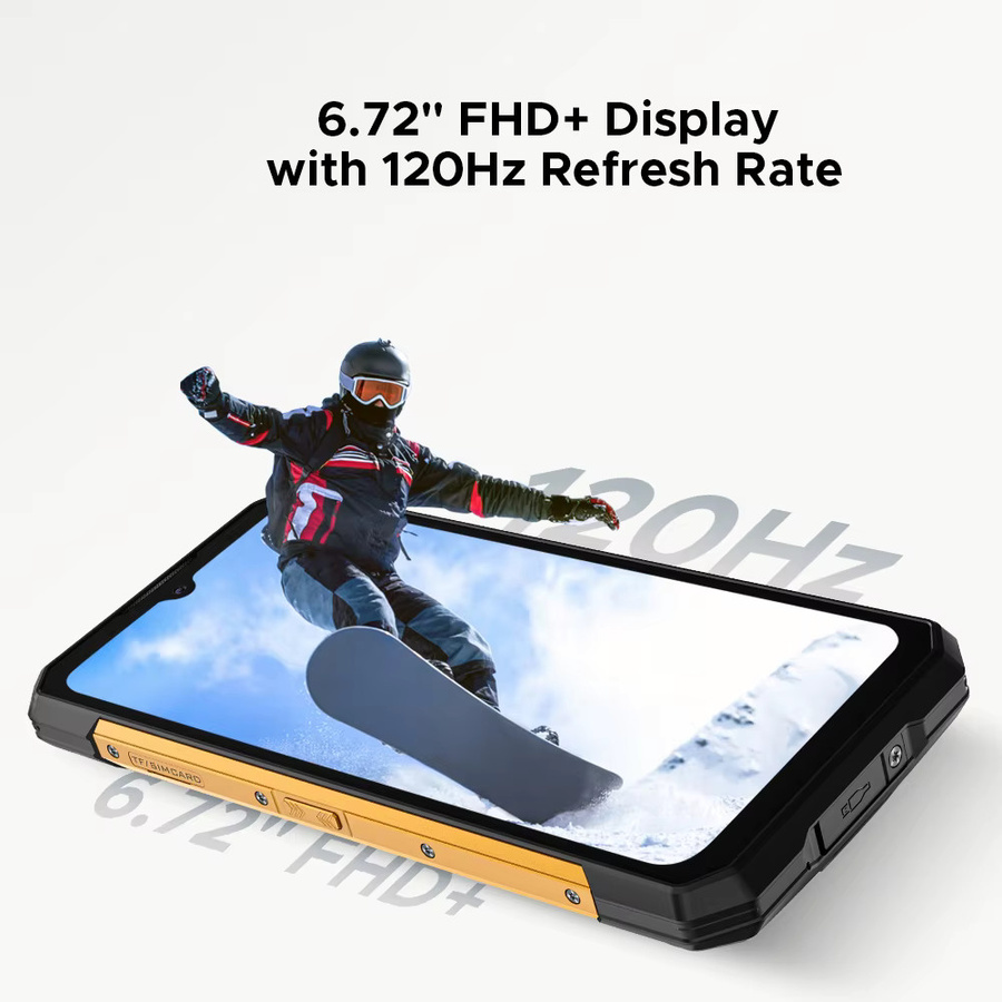 DOOGEE S200 X 5G Robustes Smartphone in Gelb mit 6,72 Zoll Display, 1,32 Zoll AMOLED-Rückdisplay, 12 GB RAM, 512 GB Speicher und 10100 mAh Akku - Bild 5